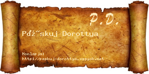 Páskuj Dorottya névjegykártya
